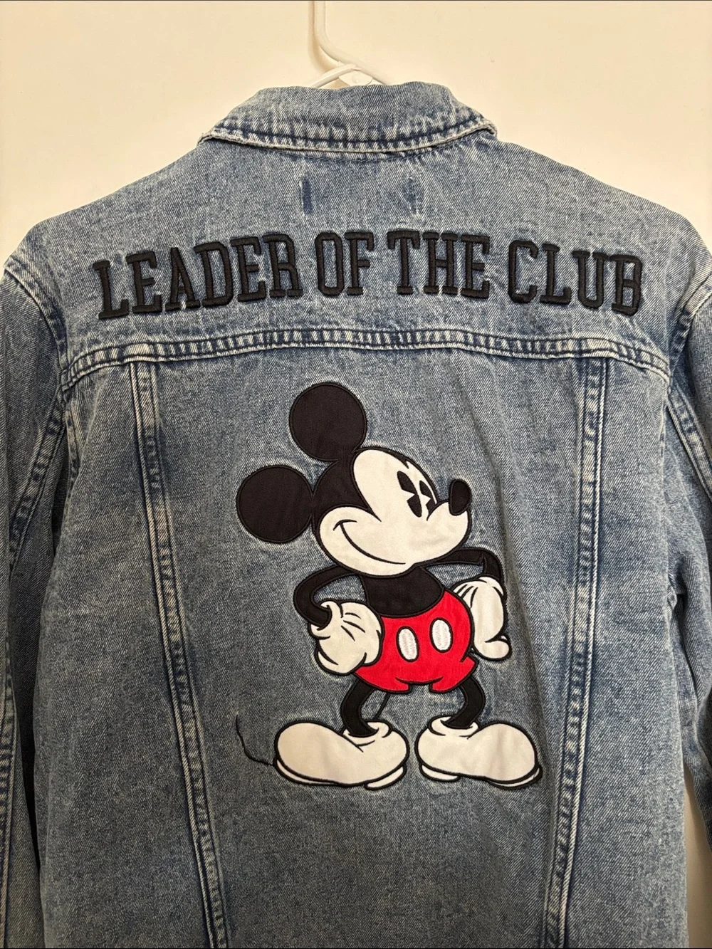 Disney Mickey Mouse Men's Light Wash Denim Jacket - Blue